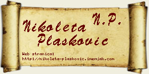 Nikoleta Plasković vizit kartica